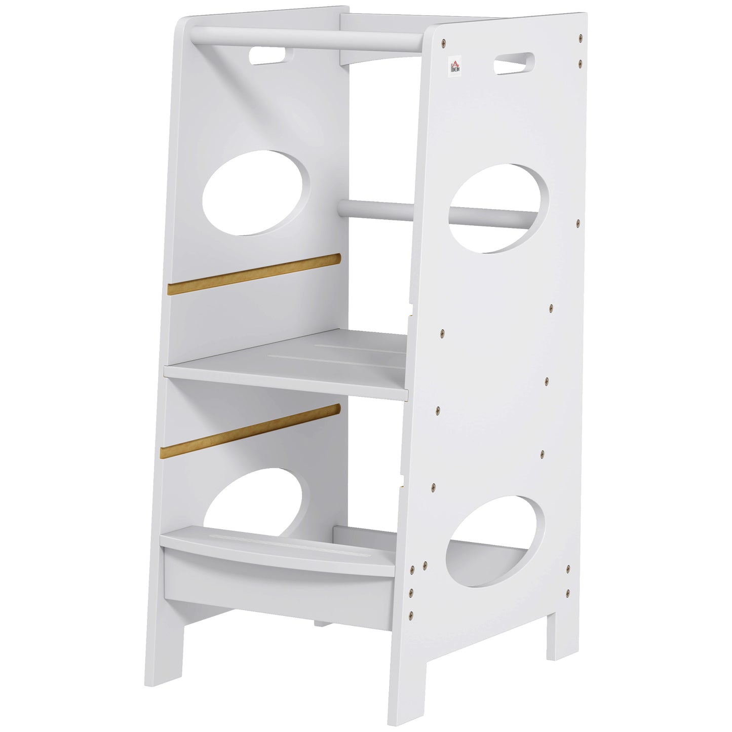 Kids Step Stool Toddler Kitchen Stool with Adjustable Standing Platform