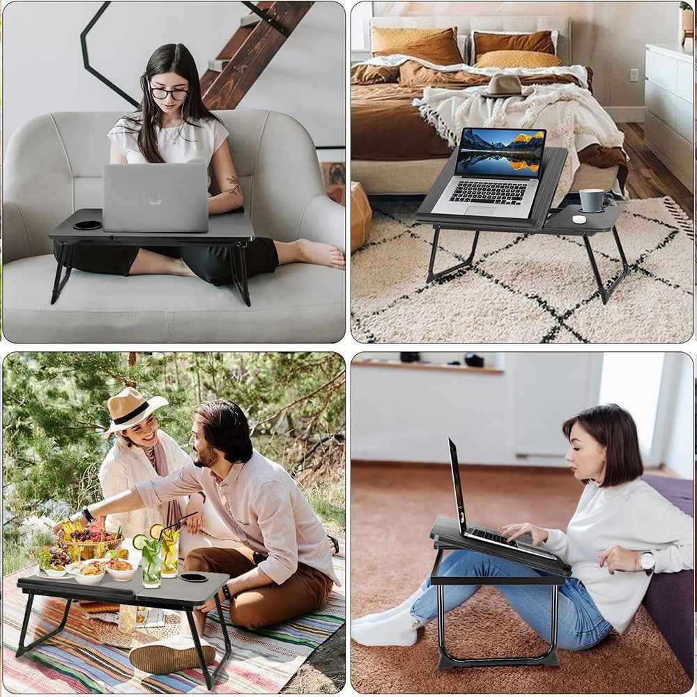 Folding Laptop Table Stand Bed Tray Sofa Lap Portable Computer Desk Breakfast