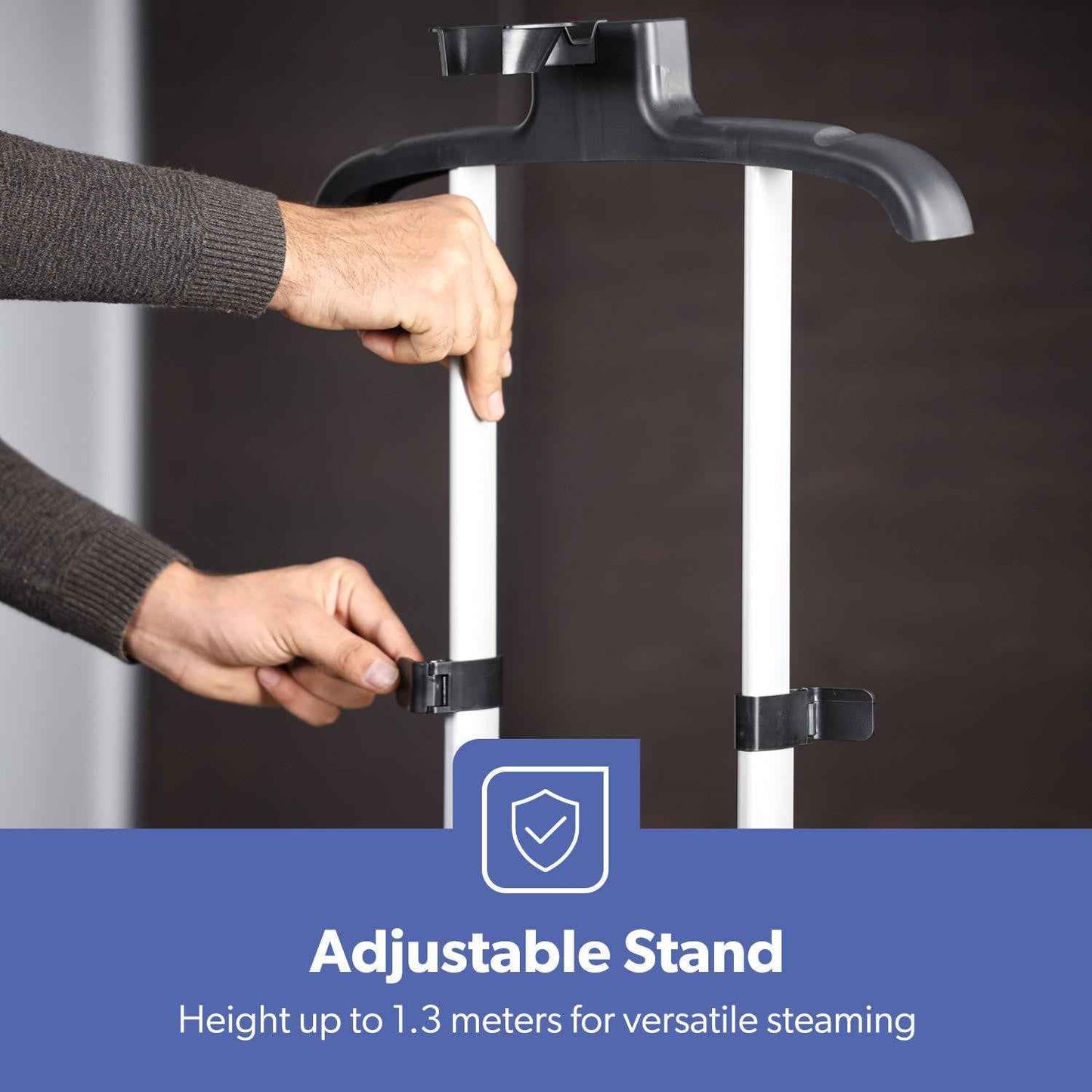 GEEPAS 2000W Upright Vertical Garment Clothes Steamer 1.3L Tank 11 Stem Setting