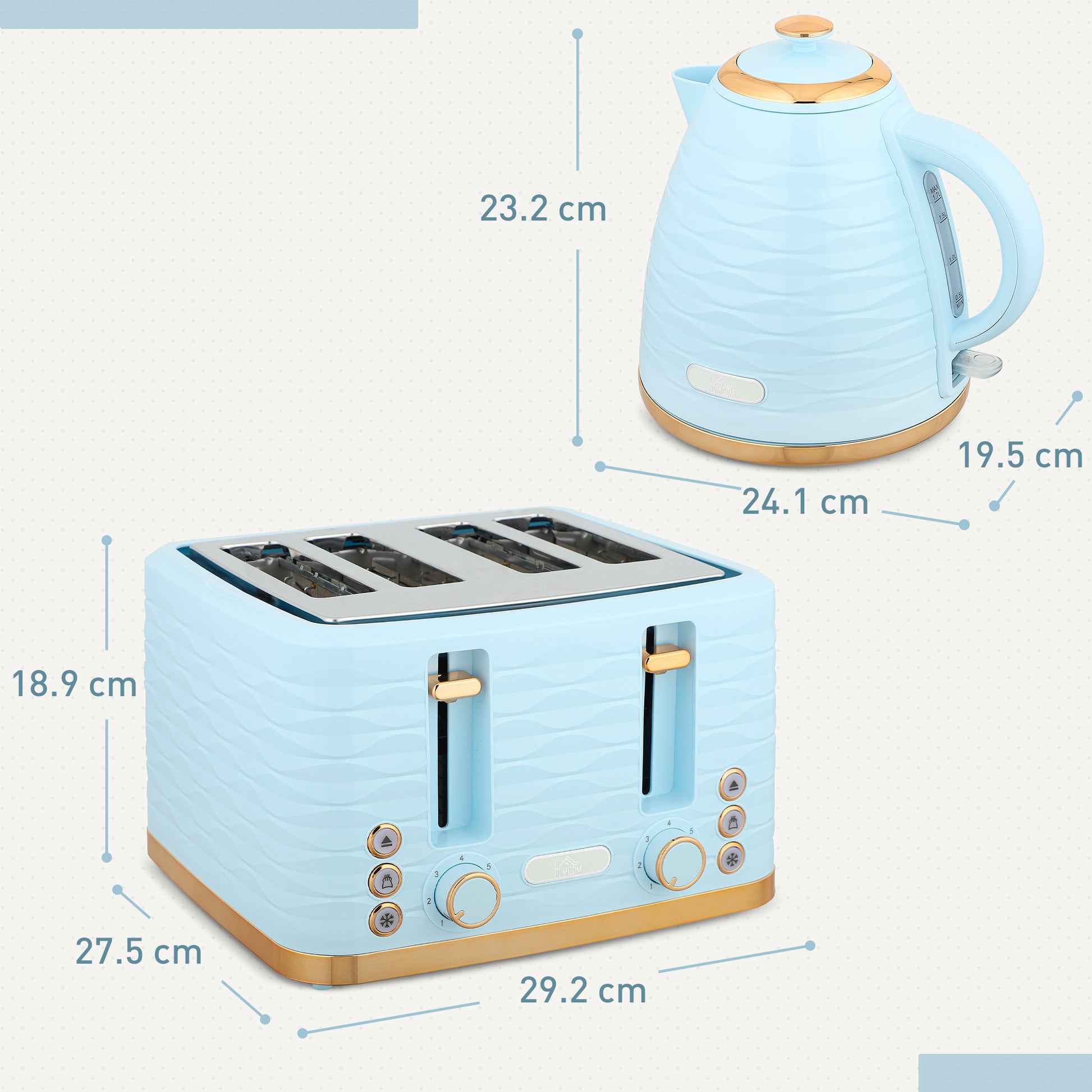 Kettle and Toaster Sets 1.7L Kettle & 4 Slice Toaster