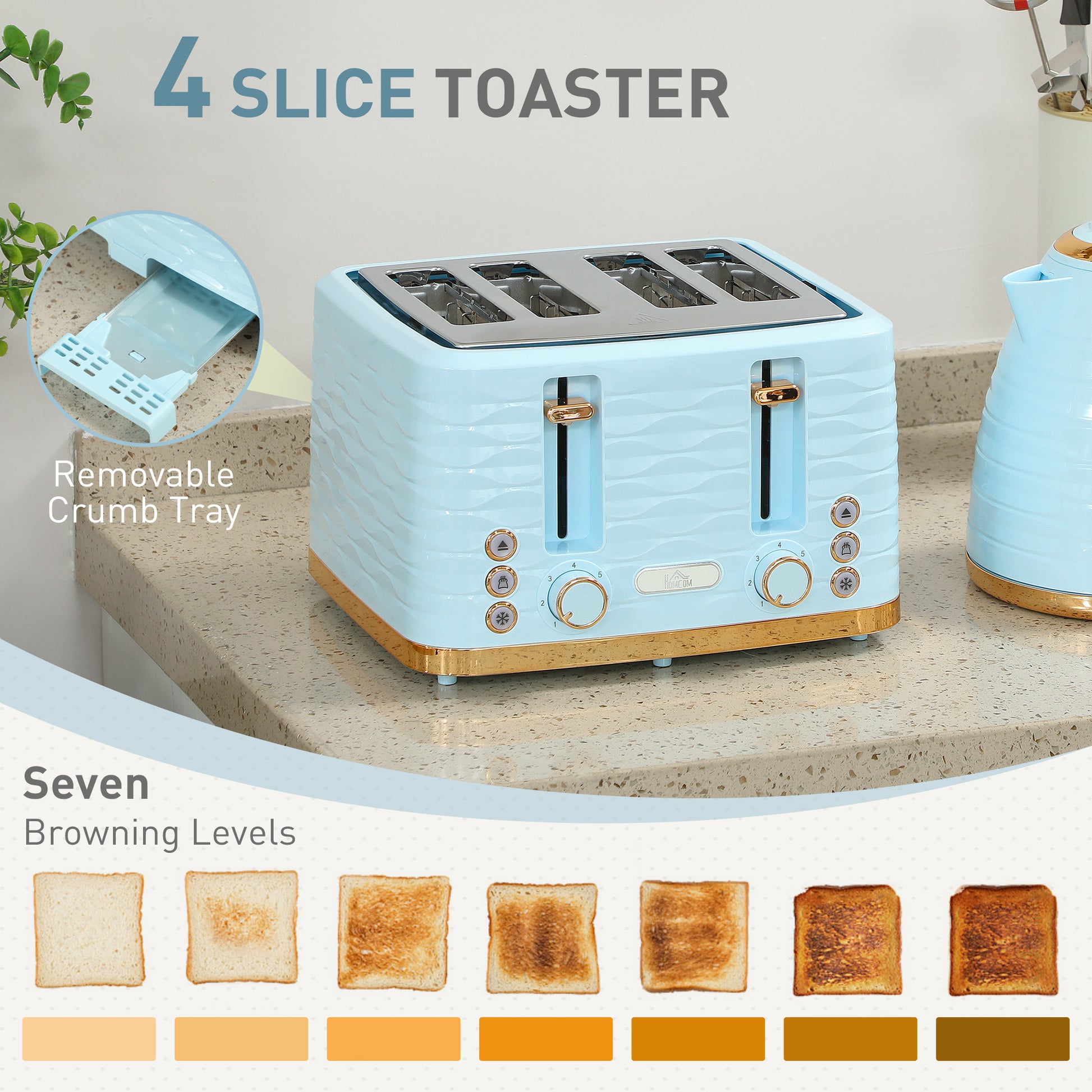 Kettle and Toaster Sets 1.7L Kettle & 4 Slice Toaster