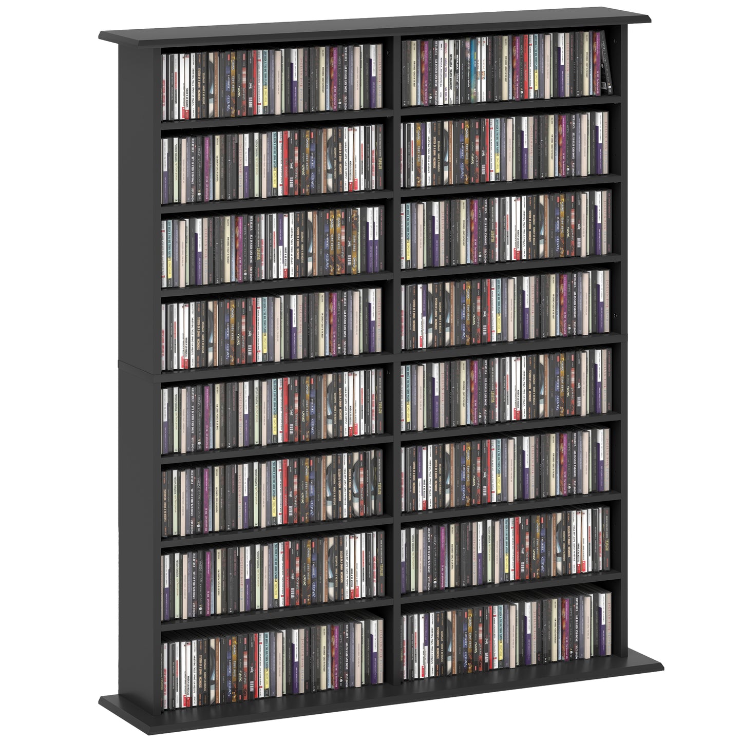 720 CD/396 DVD/396 Blu-ray Storage Tower with 12 Adjustable Shelves