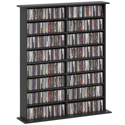 720 CD/396 DVD/396 Blu-ray Storage Tower with 12 Adjustable Shelves