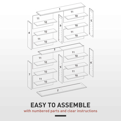 720 CD/396 DVD/396 Blu-ray Storage Tower with 12 Adjustable Shelves