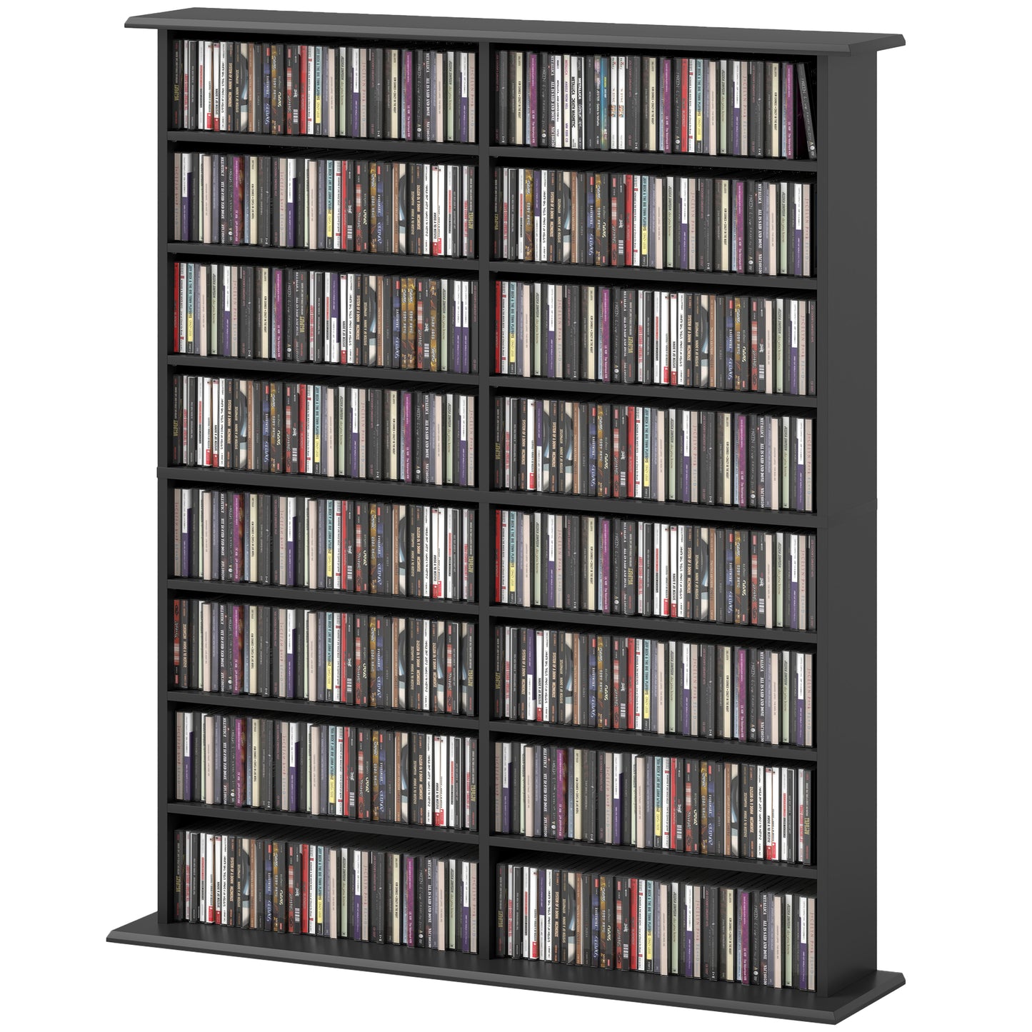 720 CD/396 DVD/396 Blu-ray Storage Tower with 12 Adjustable Shelves