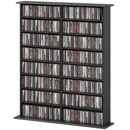 720 CD/396 DVD/396 Blu-ray Storage Tower with 12 Adjustable Shelves