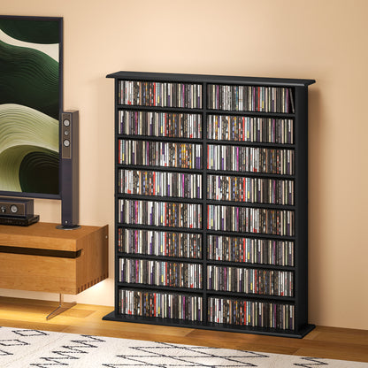 720 CD/396 DVD/396 Blu-ray Storage Tower with 12 Adjustable Shelves