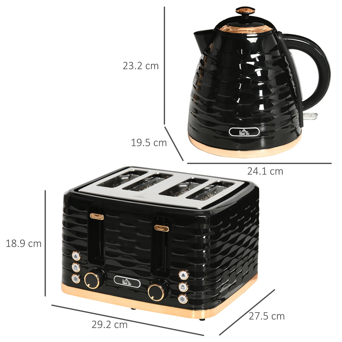 Kettle and Toaster Sets 1.7L Kettle & 4 Slice Toaster