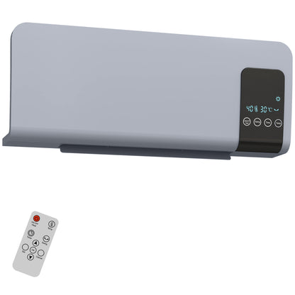 Wall Mounted Electric Heater with 2 Modes, 12H Timer and Oscillation