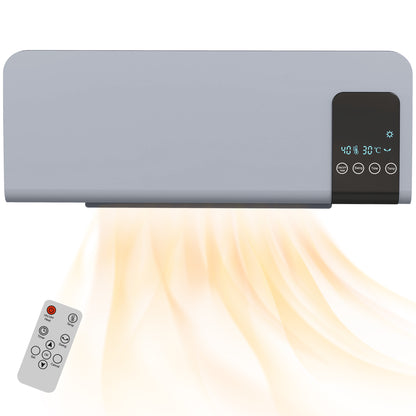 Wall Mounted Electric Heater with 2 Modes, 12H Timer and Oscillation