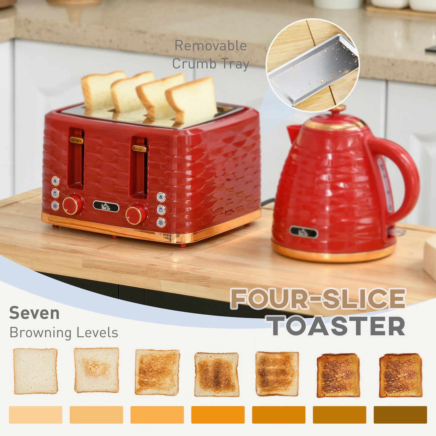 Kettle and Toaster Sets 1.7L Kettle & 4 Slice Toaster