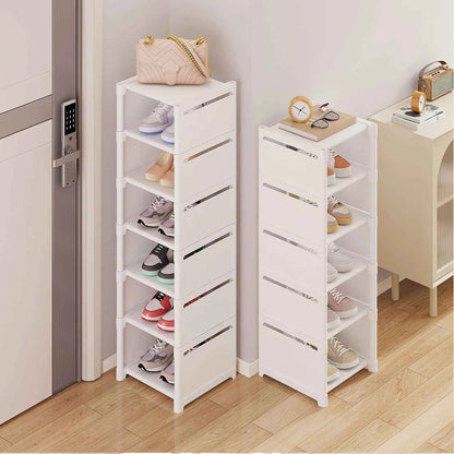 Multiple Layers Shoe Organizer Use At the Door Shoe Rack Organizer Nonwovenfabric Rack Stackable Shelf Adjustable Saving Space