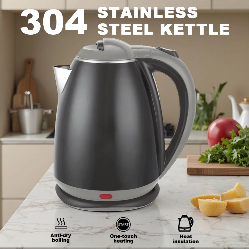 1.8L Stainless Steel Water Heater Fast Boil Electric Tea Kettle Anti-scalding Automatic Power-off Electric For Home - Ceenaz Store