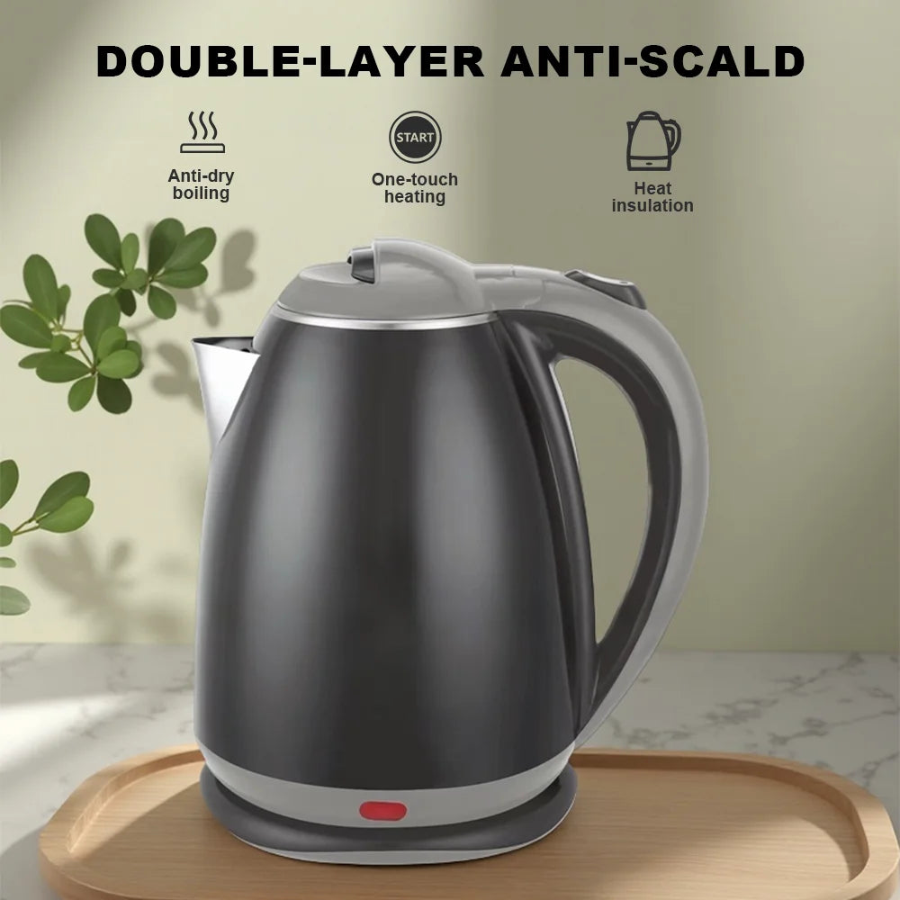 1.8L Stainless Steel Water Heater Fast Boil Electric Tea Kettle Anti-scalding Automatic Power-off Electric For Home - Ceenaz Store