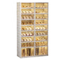 Foldable Plastic Shoe Rack Organizer with Clear Shoe Boxes Easy Assembly Injection Technics Rectangle Shape Door for Closet - Ceenaz Store