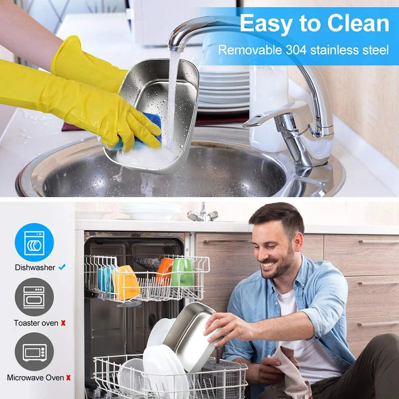 Stainless Steel Electric Heating Lunch Box 12V 24V 110V 220V Car US EU Plug School Picnic Portable Food Warmer Container Heater - Ceenaz Store