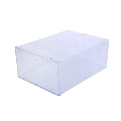6 Pack Transparent shoe box shoes organizers thickened foldable Dustproof storage box Stackable combined shoe cabinet Sale - Ceenaz Store