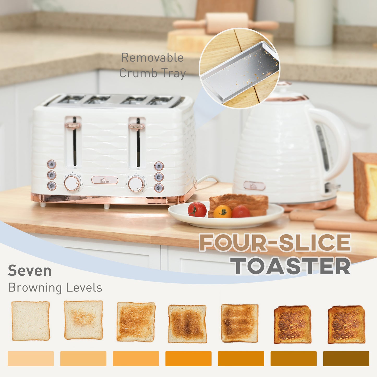 Kettle and Toaster Sets 1.7L Kettle & 4 Slice Toaster