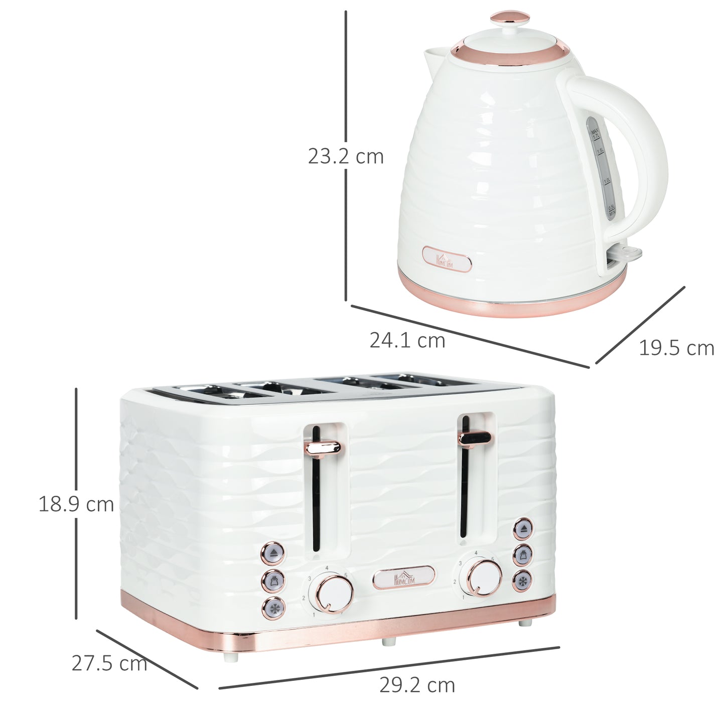Kettle and Toaster Sets 1.7L Kettle & 4 Slice Toaster