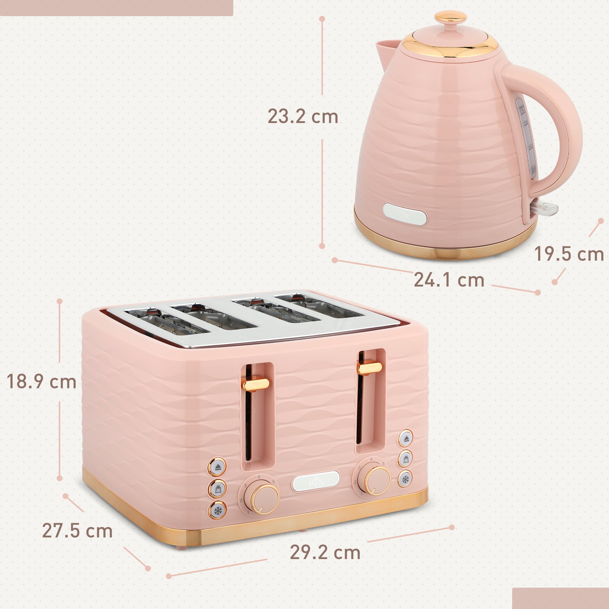Kettle and Toaster Sets 1.7L Kettle & 4 Slice Toaster