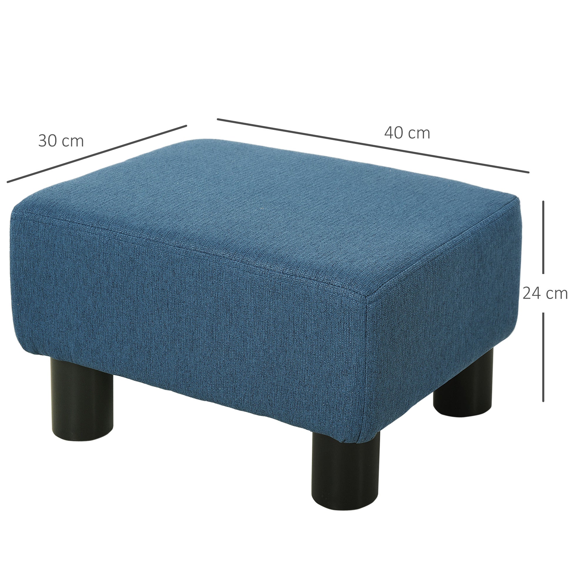 Footstool Small Footrest Upholstery with Plastic Legs