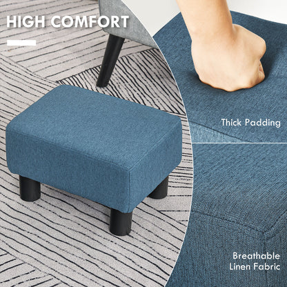 Footstool Small Footrest Upholstery with Plastic Legs
