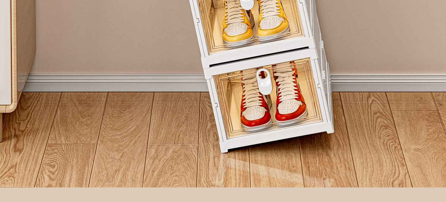 UVR Folding Shoe Cabinet Multi-folding Shoe Organizer Dustproof Shelf Household Multifunctional Storage Box Cabinet Furniture