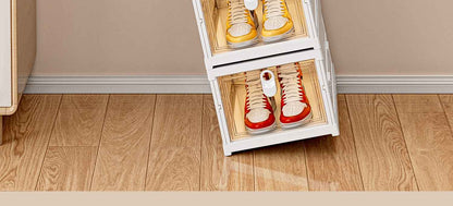 UVR Folding Shoe Cabinet Multi-folding Shoe Organizer Dustproof Shelf Household Multifunctional Storage Box Cabinet Furniture