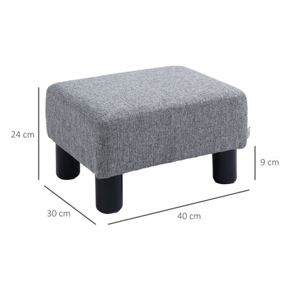 Footstool Small Footrest Upholstery with Plastic Legs