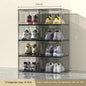 Transparent Shoe Box Magnetic Suction Door Thickened Plastic Storage Holder Detachable Dustproof Shoe Storage Boxes Wholesale