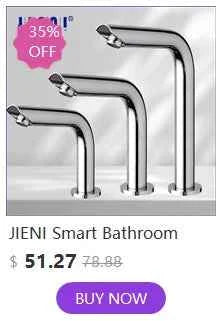JIENI Smart Bathroom Faucet Chrome Inductive Washbasin Faucets Stream Deck Mounted Touchless Sensor Hot And Cold Mixer Tap