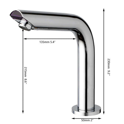 JIENI Smart Bathroom Faucet Chrome Inductive Washbasin Faucets Stream Deck Mounted Touchless Sensor Hot And Cold Mixer Tap