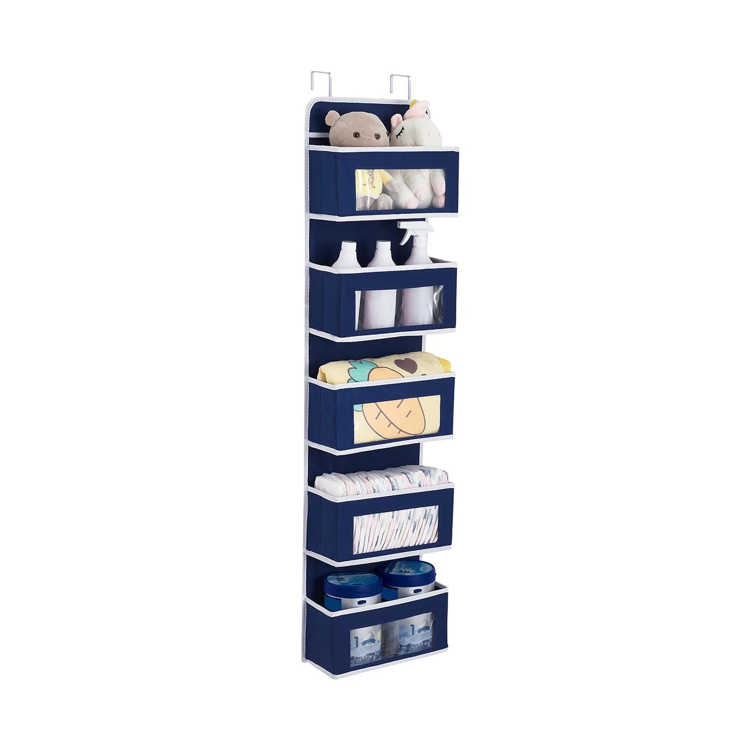 Over the Door Hanging Organizer 1/3/4/5 Large Pockets Over The Door Wall Mount Wall Mount Storage Hooks Bathroom Dorm Clothes - Ceenaz Store