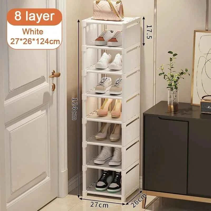 Multiple Layers Shoe Organizer Shoe Rack Organizer Space Saving Rack For Wall Corner Stackable Shelf  Adjustable Saving Cabinet