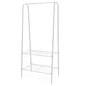 Double Rail Standing Clothes Rack Clothes Rail Shoes Rack Storage Shelf Wall Clothes Rack for Wardrobe Room Bedroom Living Room