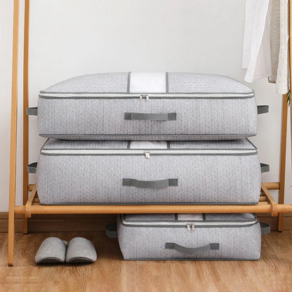 Large Clothes Storage Bag Under Bed Foldable Quilt Clothes Storage Bag Bedroom Dormitory Wardrobe Quilt Organizer Bag 이불정리함 - Ceenaz Store