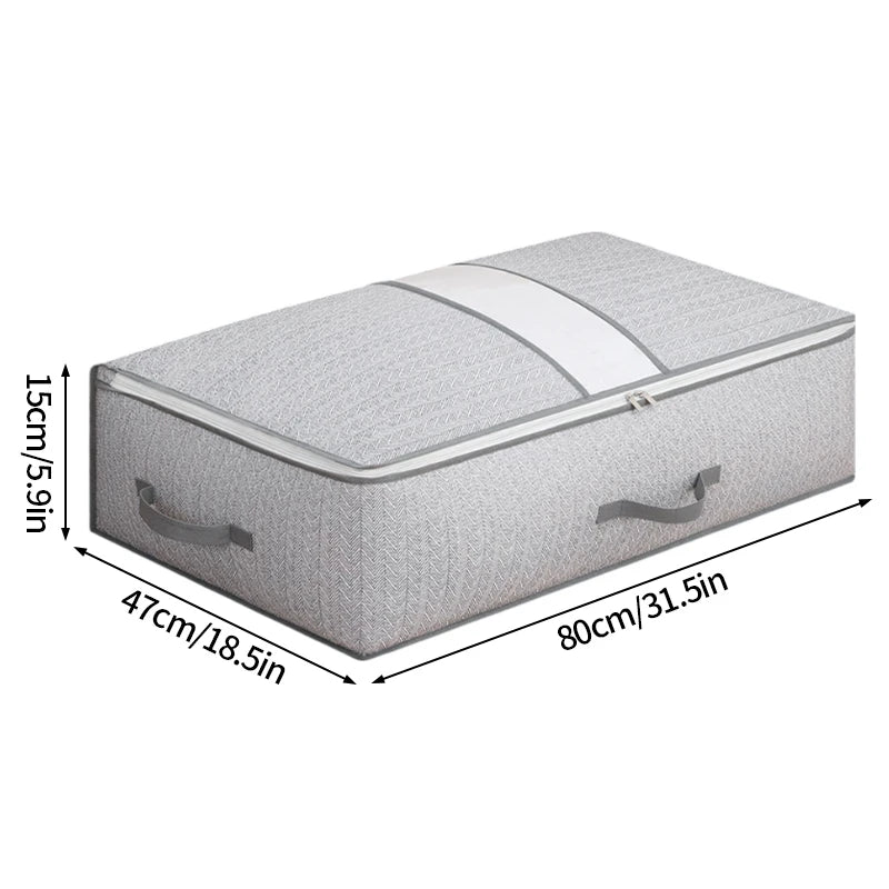 Large Clothes Storage Bag Under Bed Foldable Quilt Clothes Storage Bag Bedroom Dormitory Wardrobe Quilt Organizer Bag 이불정리함 - Ceenaz Store