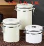 304 Stainless Steel Coffee Canister Coffee Bean Storage Airtight Containers with Date with Spoon Vent Valve Kitchen Food Storage Jar