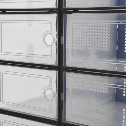 12x stackable transparent shoe box storage box multi-layer assembly storage rack shoe cabinet