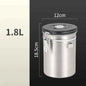 304 Stainless Steel Coffee Canister Coffee Bean Storage Airtight Containers with Date with Spoon Vent Valve Kitchen Food Storage Jar