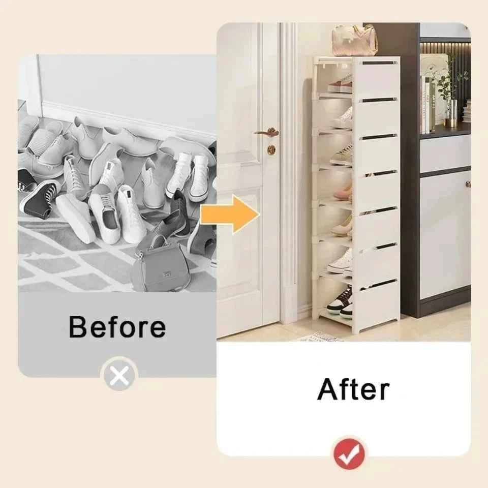 Multiple Layers Shoe Organizer Shoe Rack Organizer Space Saving Rack For Wall Corner Stackable Shelf  Adjustable Saving Cabinet