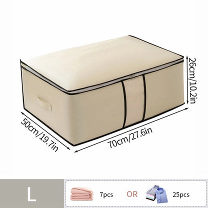Large Clothes Storage Bag Under Bed Foldable Quilt Clothes Storage Bag Bedroom Dormitory Wardrobe Quilt Organizer Bag 이불정리함 - Ceenaz Store