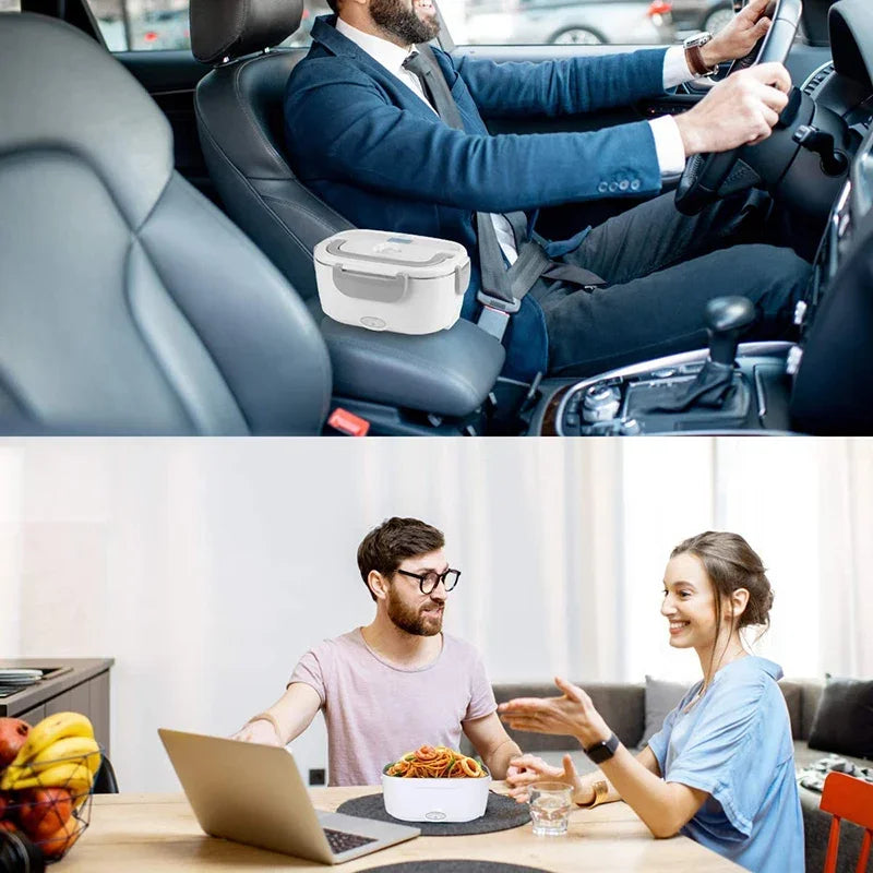 1.5L Electric Lunch Box Stainless Steel School Student Picnic 220V 110V 24V 12V Heating Food Warmer Heated Container Car EU  Plu - Ceenaz Store