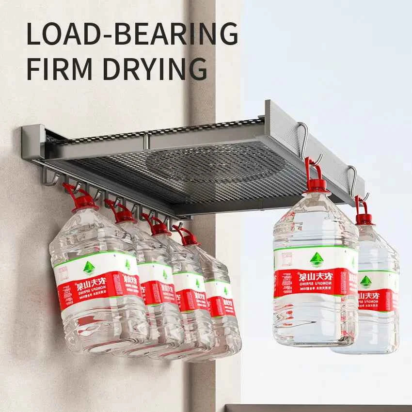 Bathroom Folding Storage Shelf Wall Mounted Aluminum Alloy Retractable Clothes Drying Holder Socks Clothing Drying Rack Hanger