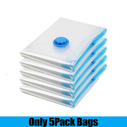 1/3/5Pcs Vacuum Storage Bags with Hand Pump for Comforters Clothes Pillow Bedding Blanket Storage Saver 80% More Compression - Ceenaz Store