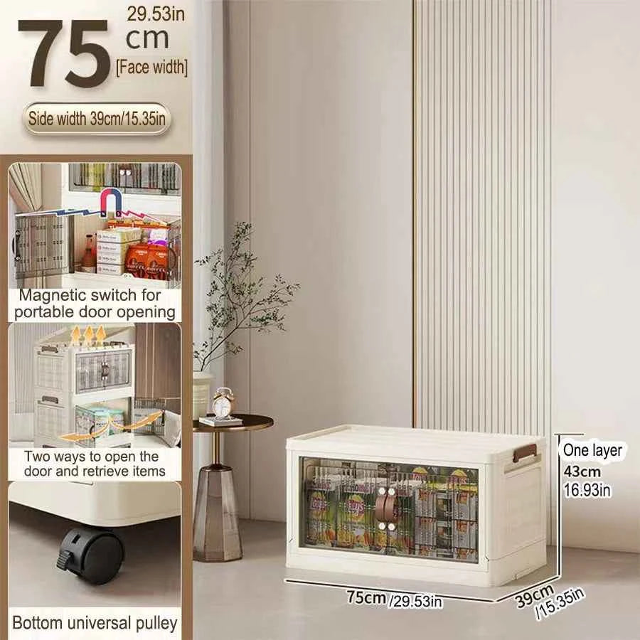 Large Capacity Multifunction Folding Storage Cabinet Dustproof Wardrobe Closet Organizer Easy-to-Install Storage Boxes