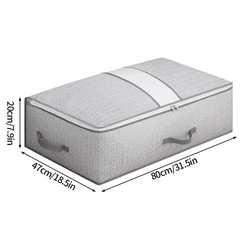 Large Clothes Storage Bag Under Bed Foldable Quilt Clothes Storage Bag Bedroom Dormitory Wardrobe Quilt Organizer Bag 이불정리함 - Ceenaz Store