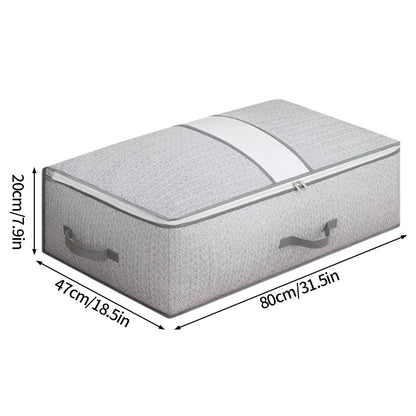 Large Clothes Storage Bag Under Bed Foldable Quilt Clothes Storage Bag Bedroom Dormitory Wardrobe Quilt Organizer Bag 이불정리함 - Ceenaz Store