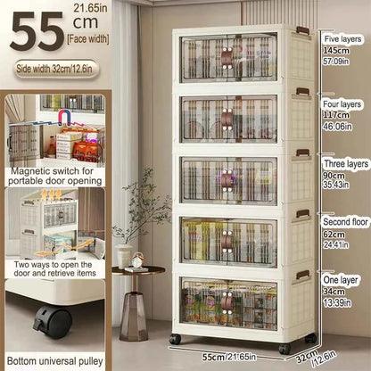 Large Capacity Multifunction Folding Storage Cabinet Dustproof Wardrobe Closet Organizer Easy-to-Install Storage Boxes