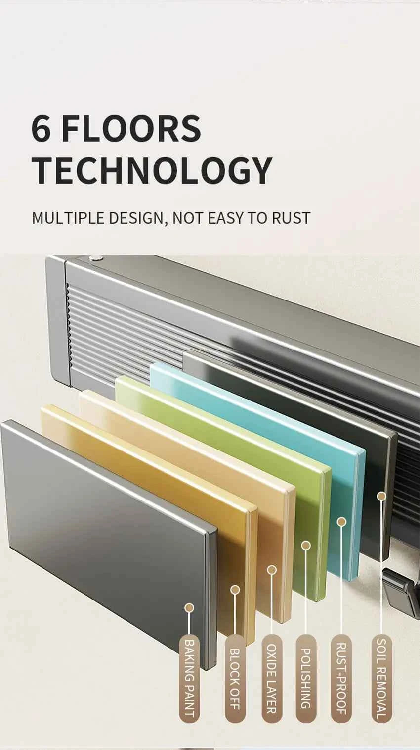 Bathroom Folding Storage Shelf Wall Mounted Aluminum Alloy Retractable Clothes Drying Holder Socks Clothing Drying Rack Hanger